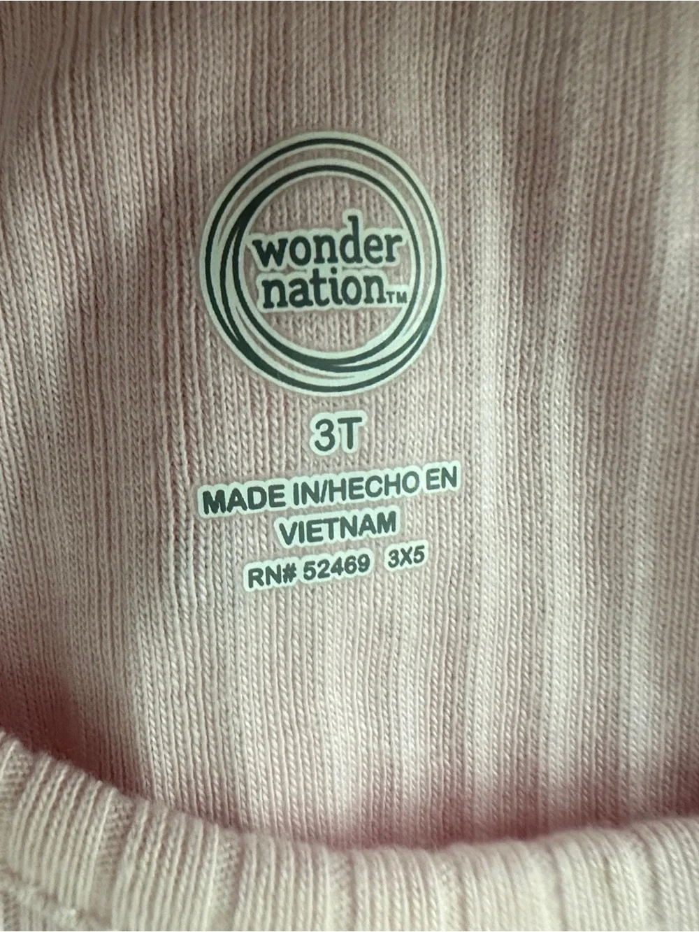 Wonder Nation girl’s dress features a striped poplin skirt.  Size 3T.